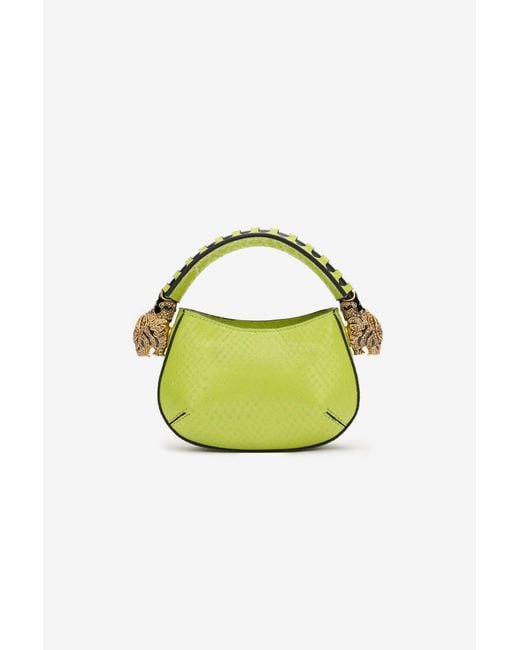 Mini Roar Bag Con Stampa Serpente di Roberto Cavalli in Blue