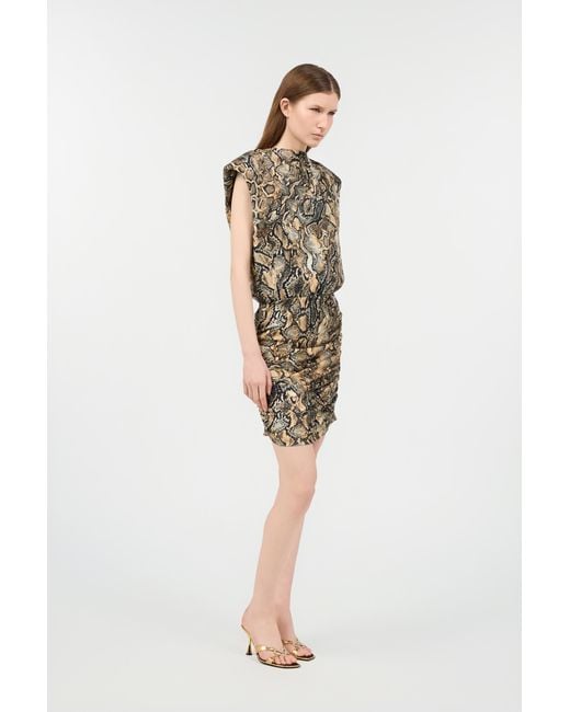 Mini-Robe À Imprimé Python Roberto Cavalli en coloris White