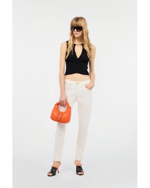 Roberto Cavalli White Straight-Leg Pants