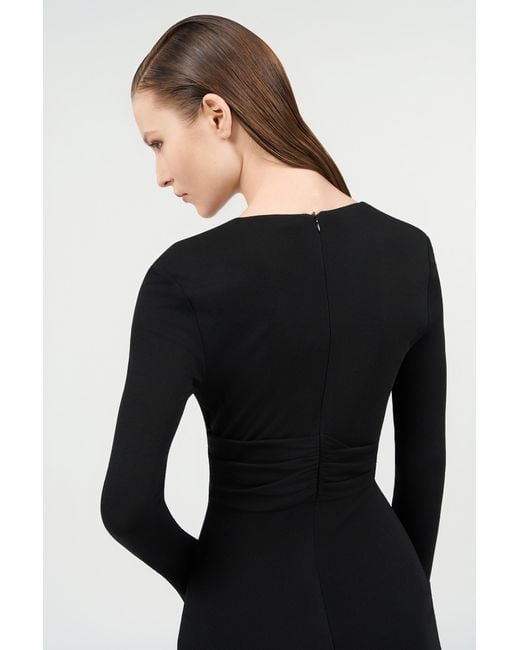 Roberto Cavalli Black Dress Mini With Plunging Neckline