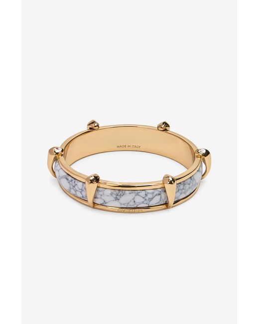 Roberto Cavalli White Rigid Marble-Effect Bracelet