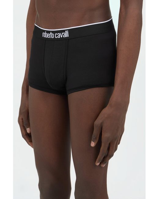 Roberto Cavalli Black Cotton Boxer Shorts Bi-Pack for men