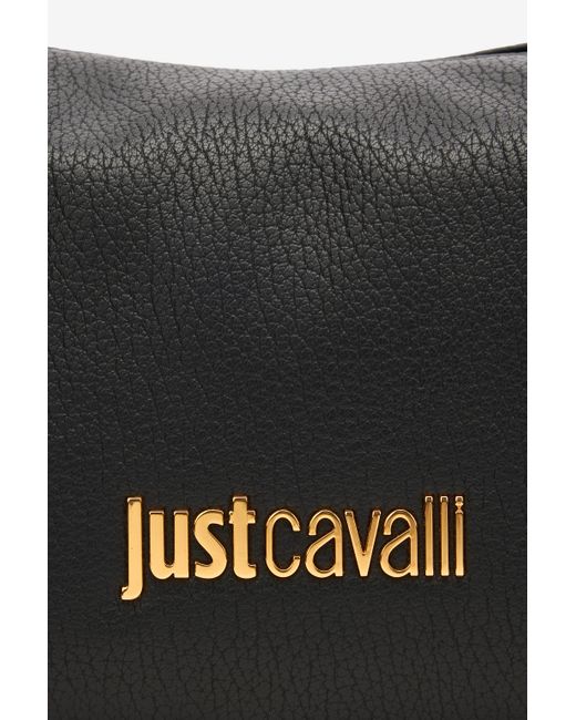 Sac Hobo Souple Avec Logo Roberto Cavalli en coloris Black