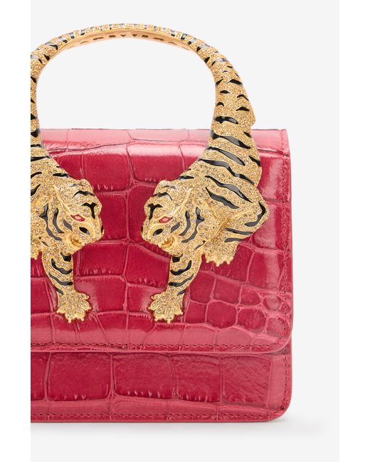 Roberto Cavalli Red Small Roar Bag