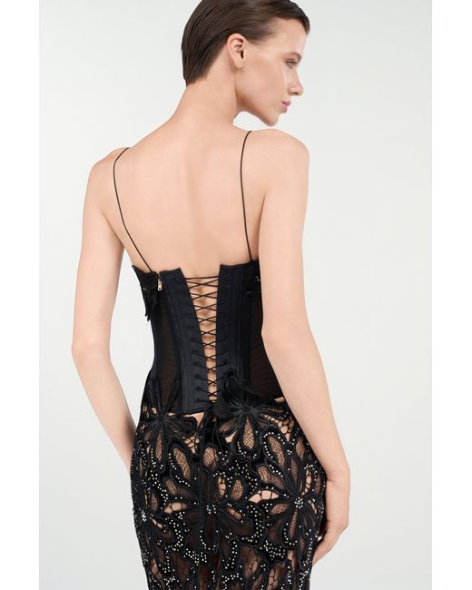 Roberto Cavalli Black Floral Lace Dress