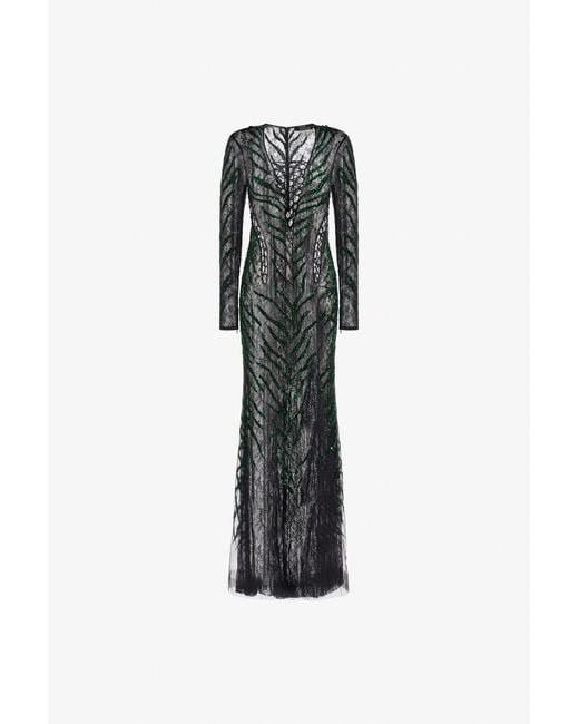 Roberto Cavalli White Lace Maxi Dress