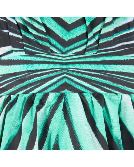 Robe Mini Imprimé Ray Of Sea Roberto Cavalli en coloris Green
