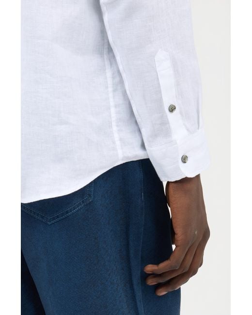 Roberto Cavalli White Linen Shirt for men