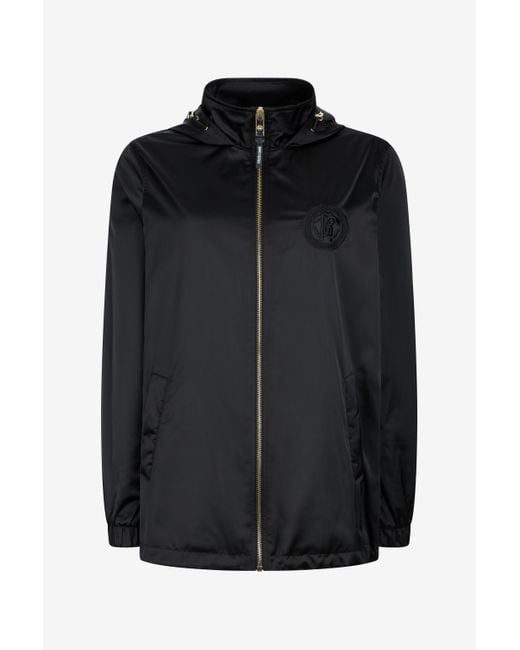 Chaqueta Negra Con Capucha Roberto Cavalli de color Black