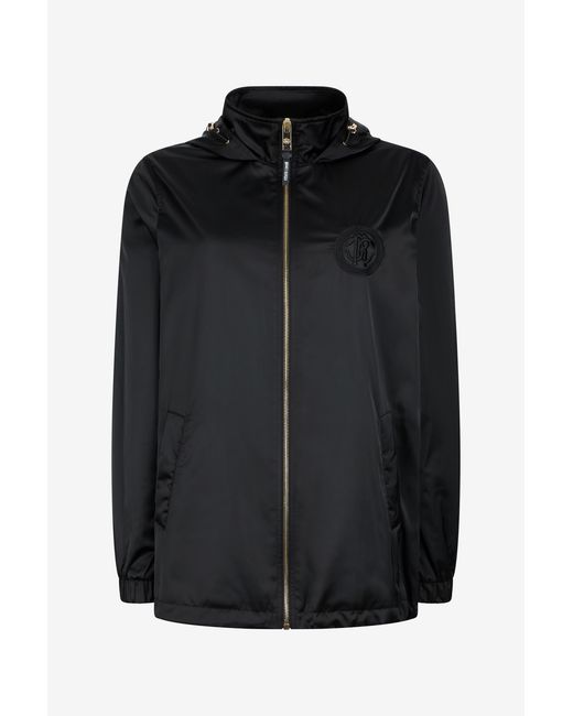 Roberto Cavalli Black Hooded Jacket