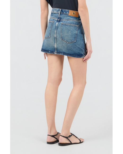 Roberto Cavalli Blue Denim Mini Skirt