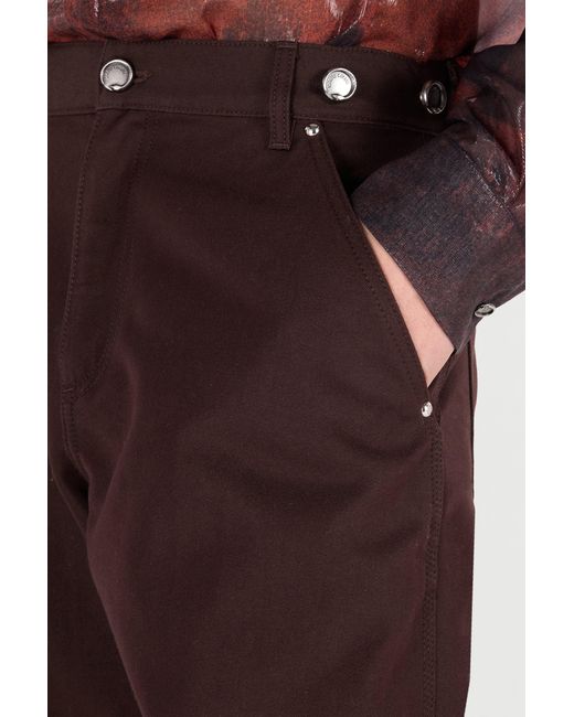 Roberto Cavalli Purple Cotton-Blend Pants for men