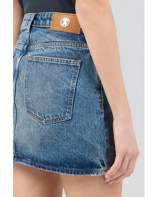 Roberto Cavalli Blue Denim Mini Skirt