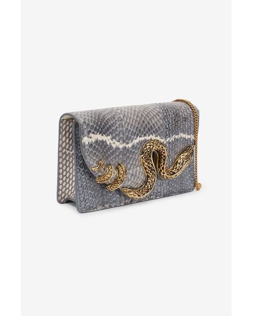 Borsa Serpentine di Roberto Cavalli in Gray