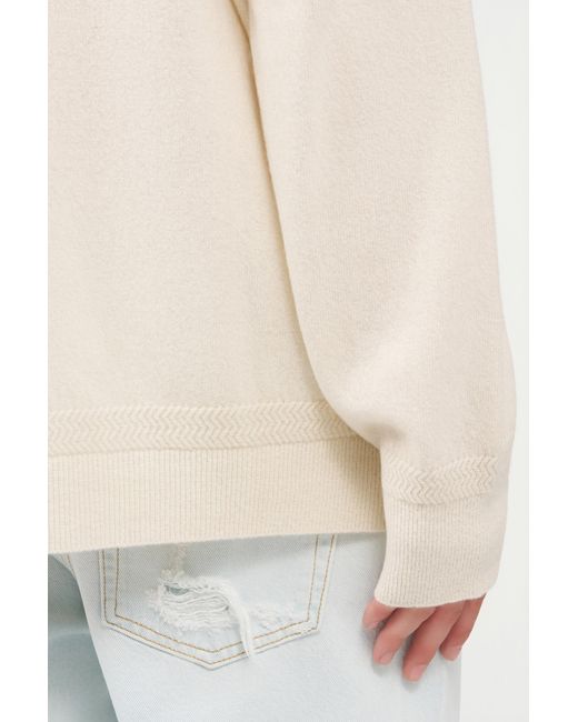 Roberto Cavalli Natural Wool Sweater With Tiger Motif