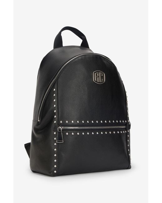 Roberto Cavalli Black Studded Leather Backpack for men
