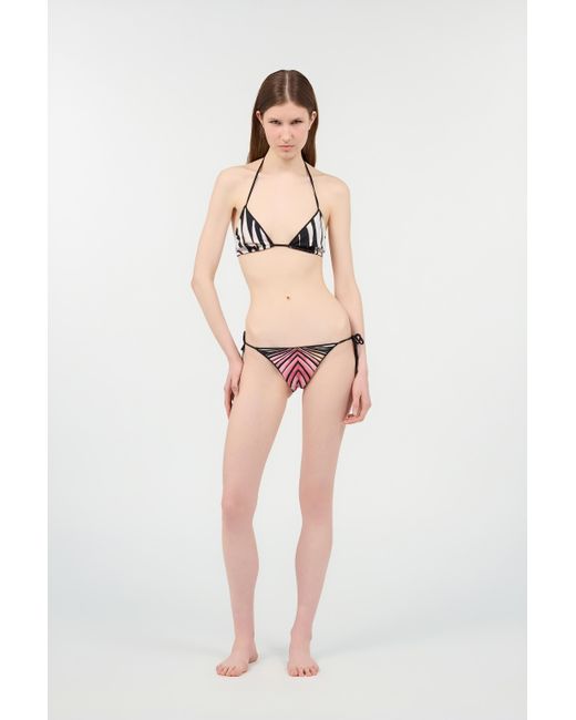 Roberto Cavalli Pink Bikini Top With Ray Of Print