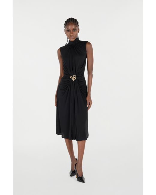 Roberto Cavalli Black Midi Dresses