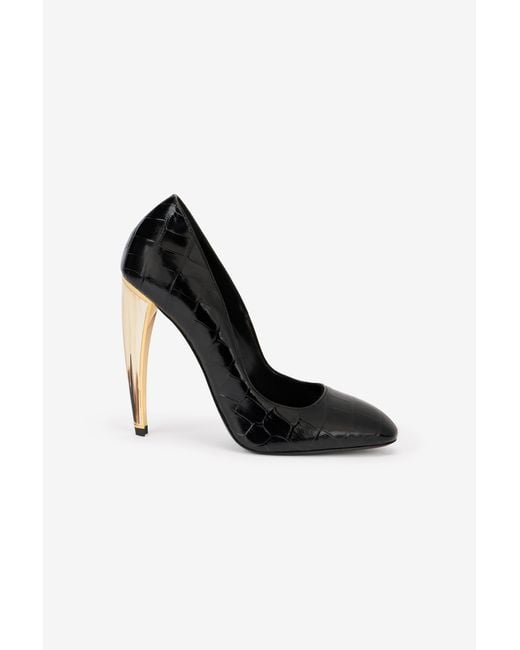 Roberto Cavalli Black Leather Pump