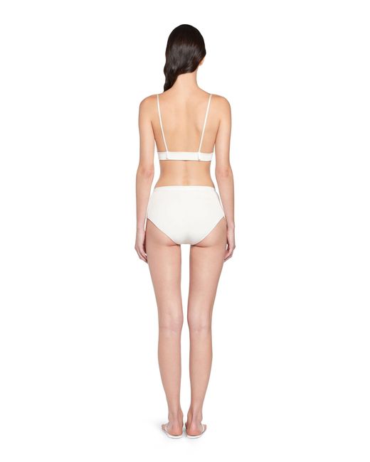 Roberto Cavalli White High Waisted Briefs