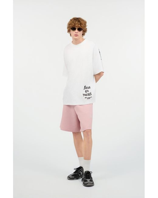 Roberto Cavalli Pink Sports Shorts With Logo for men