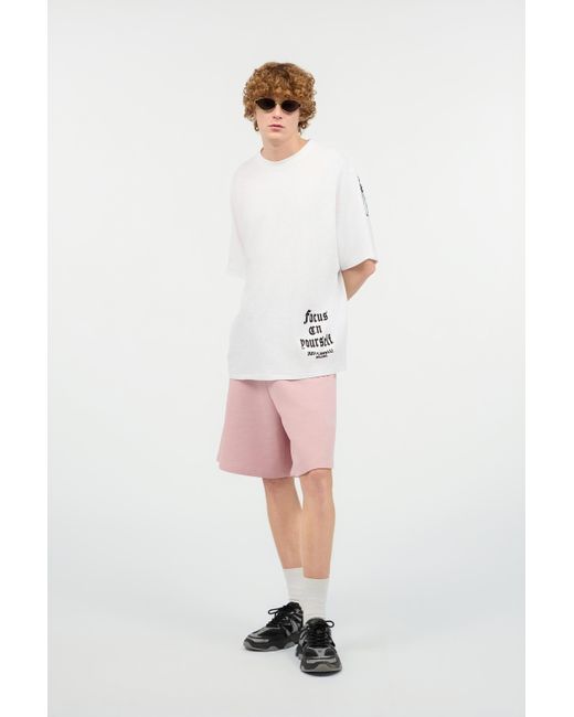 Roberto Cavalli Pink Sports Shorts With Logo for men