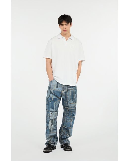 Roberto Cavalli White Polo With Jc Monogram Embroidery for men