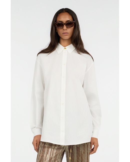 Roberto Cavalli White Shirt With Button