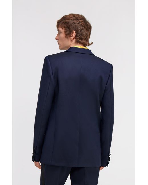 Roberto Cavalli Blue Single Breasted Jacket for men