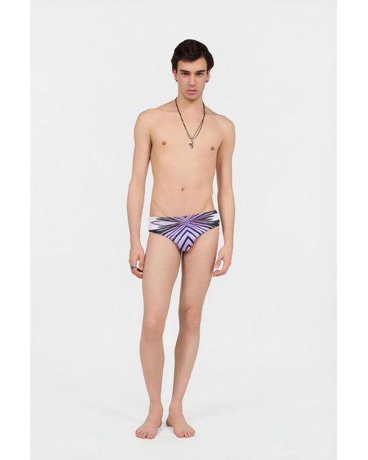 Roberto Cavalli Blue Ray Of Paradise Print Swimsuit Bottom for men