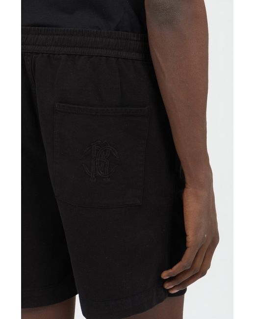 Roberto Cavalli Black Cotton Bermuda Shorts for men