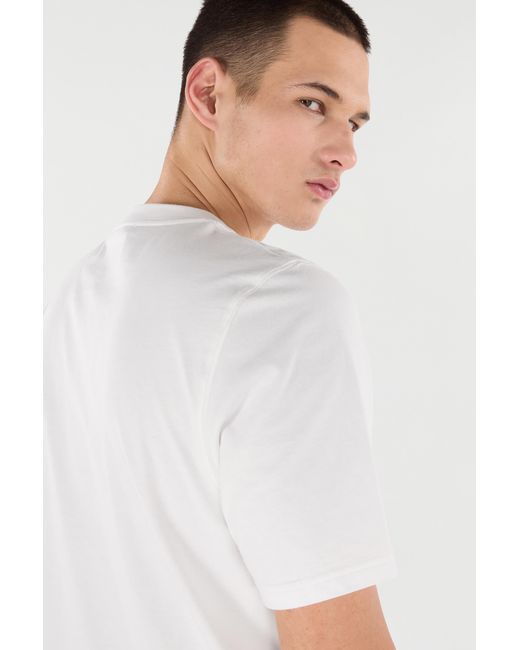 Roberto Cavalli White T-Shirt With Mirror Snake Monogram for men