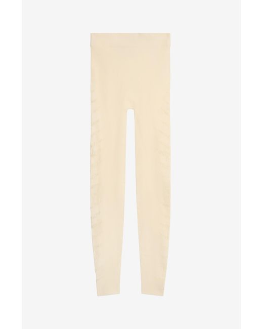 Roberto Cavalli White Ivory Cut-Out Leggings