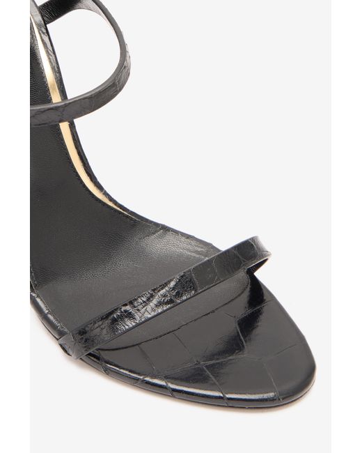 Roberto Cavalli Multicolor Crocodile-Effect Slingback Sandals