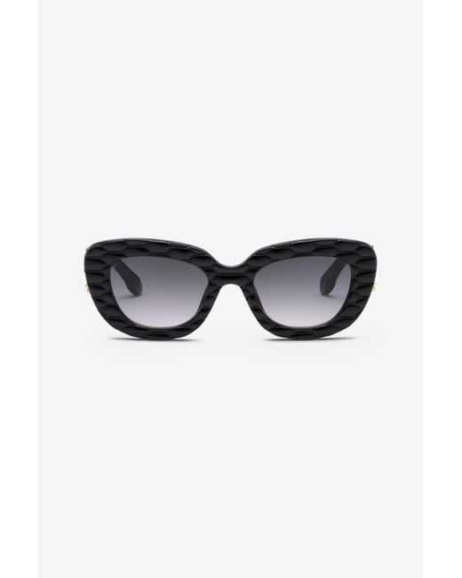 Occhiali Da Sole Con Frontale Bold A Farfalla di Roberto Cavalli in Black