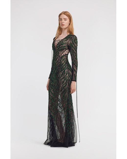 Roberto Cavalli White Lace Maxi Dress