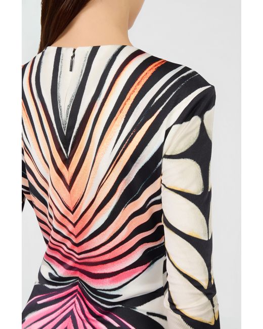 Roberto Cavalli White Ray Of Paradise Print Maxi Dress