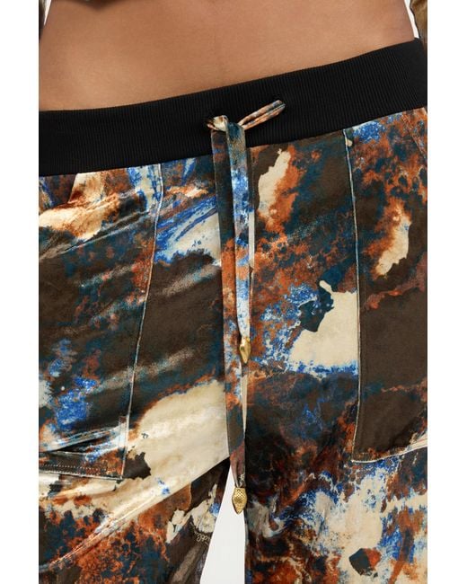 Roberto Cavalli Multicolor Rusty Stain Print Trousers