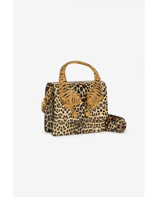 Roberto Cavalli Metallic Medium Roar Bag