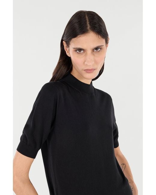 Suéter De Cuello Alto Con Monogram Rc Roberto Cavalli de color Black