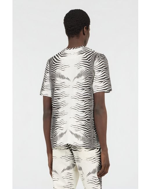 Roberto Cavalli Multicolor Zebra Print T-Shirt for men