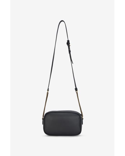 Roberto Cavalli White Camera Bag With Mirror Snake Monogram