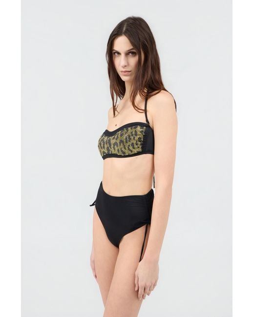 Roberto Cavalli Multicolor Bikini With Luminous Jaguar Motif