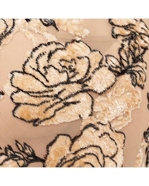 Roberto Cavalli White Floral Devoré Silk Dress Mini