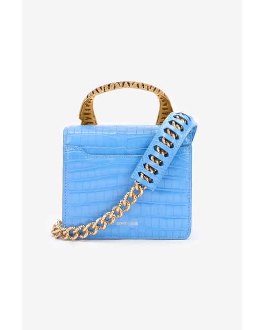 Roberto Cavalli Blue Medium Roar Bag