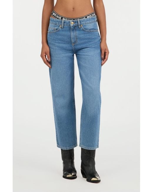 Roberto Cavalli Blue Cropped Jeans