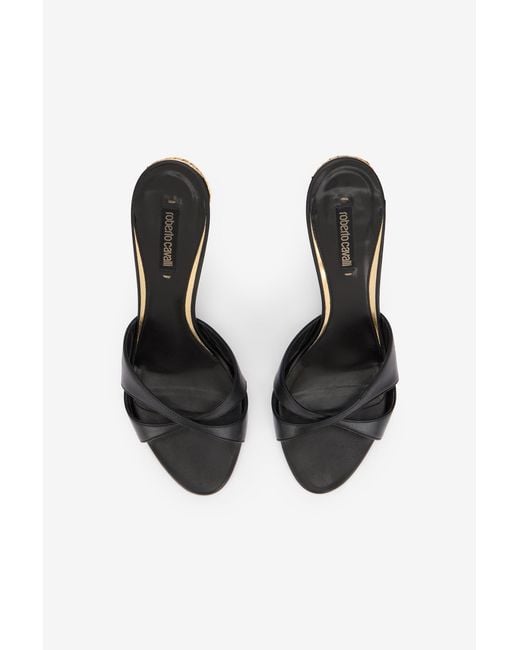 Roberto Cavalli Multicolor Serpentine Sandal
