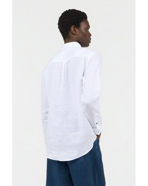 Roberto Cavalli White Linen Shirt for men