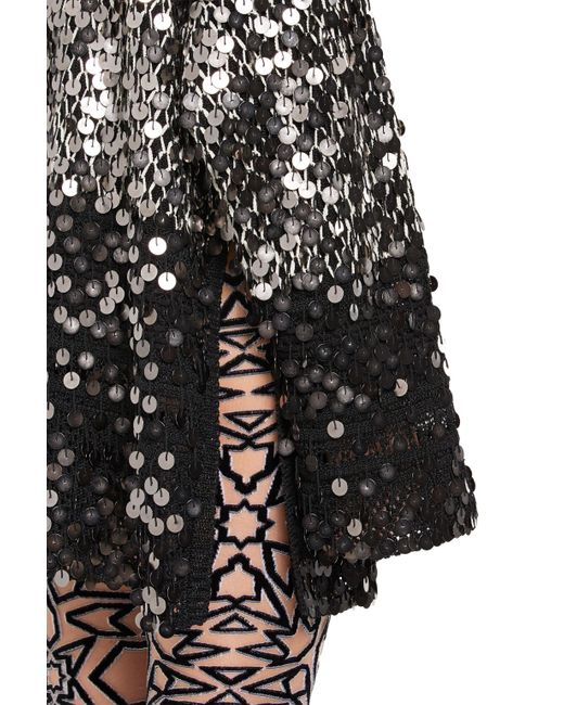 Roberto Cavalli Black Sequin Embroidered Sweater