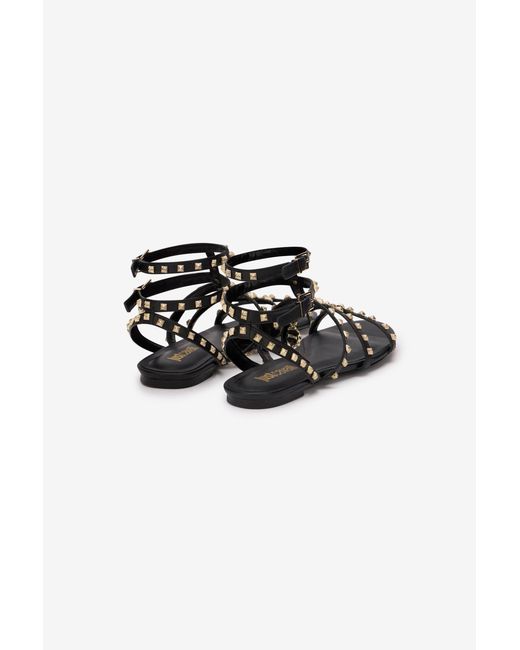 Roberto Cavalli Black Sandal With Stud